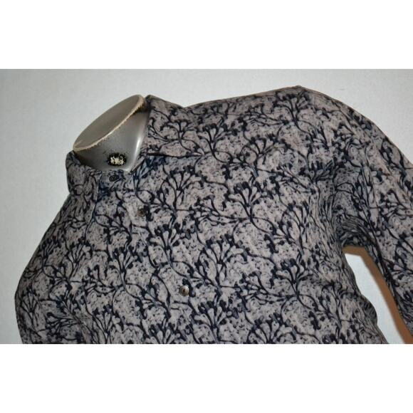 38944 Calvin Klein Dress Shirt Blue Floral Cotton Size XL Modern Fit Mens - Picture 1 of 7